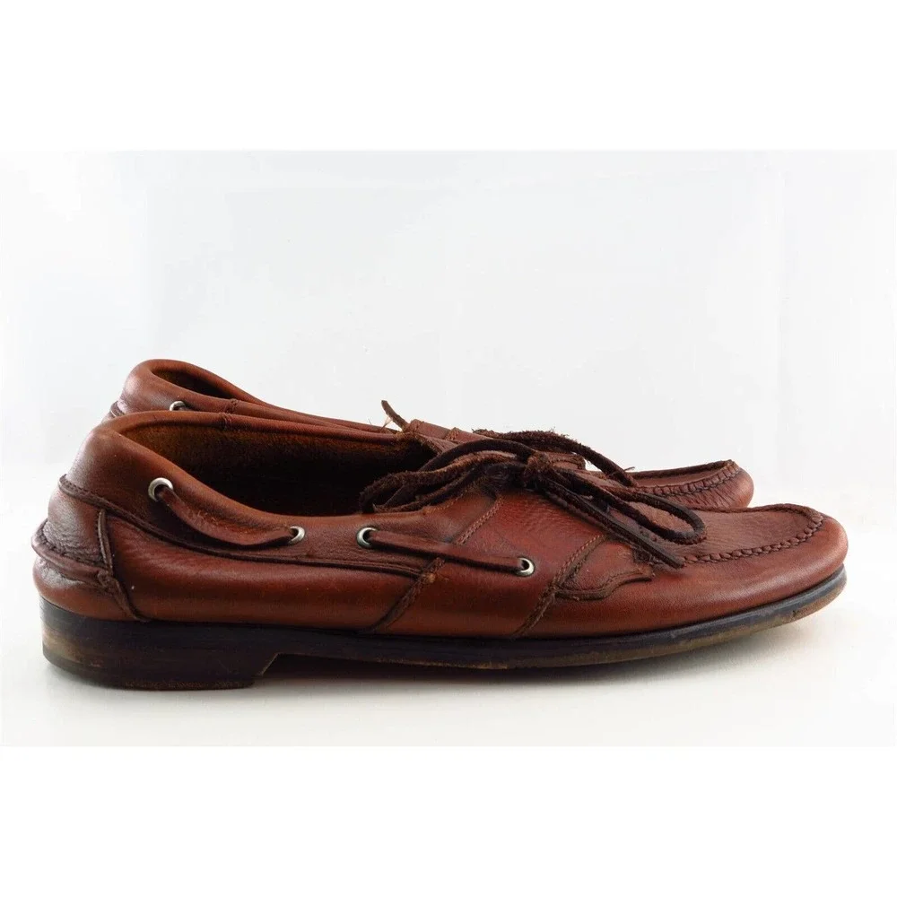 Johnston And Murphy Derby Oxfords Brown Leather Men Shoes Size 8‎ Medium